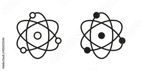 Atom icons simple design. Vector illustration for web ui