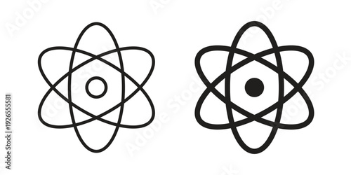 Atom icons simple design. Vector illustration for web ui