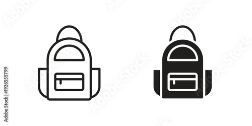 Backpack icons simple design. Vector illustration for web ui