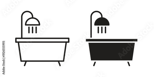 Bathroom icons simple design. Vector illustration for web ui