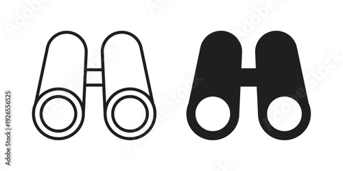 Binoculars icons simple design. Vector illustration for web ui