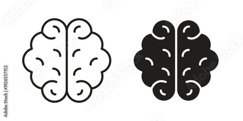 Brain icons simple design. Vector illustration for web ui