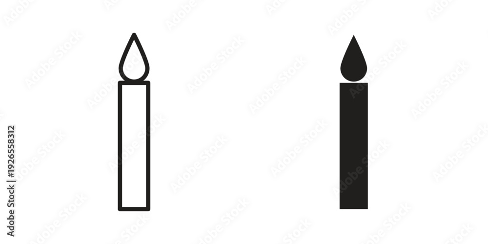 Fototapeta premium Candle icons simple design. Vector illustration for web ui