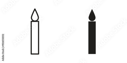 Candle icons simple design. Vector illustration for web ui