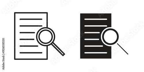Case study icons simple design. Vector illustration for web ui
