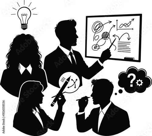 Business team discussing ideas and strategies in a meeting