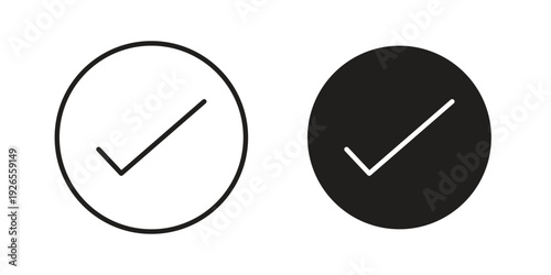 Checkmark icons simple design. Vector illustration for web ui