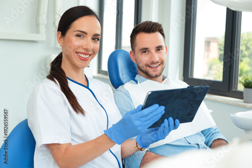Young man at the dentist