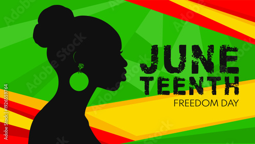 Juneteenth banner. Freedom day. Juneteenth Independence Day.