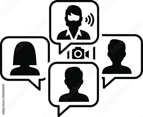 Video conference with four participants