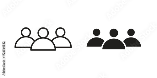 Community icons simple design. Vector illustration for web ui