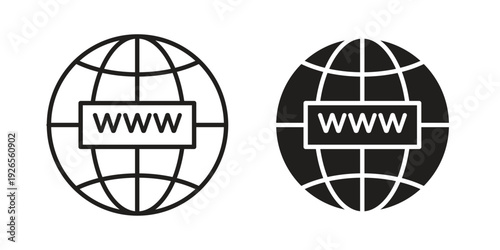 Domain icons for templates, web design and infographics