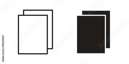 Copy icons simple design. Vector illustration for web ui