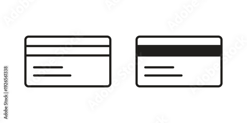 Credit card icons simple design. Vector illustration for web ui