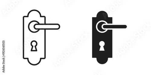 Doorknob icons for templates, web design and infographics