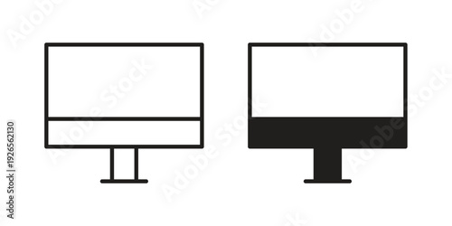 Desktop icons simple design. Vector illustration for web ui