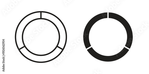 Donut chart icons simple design. Vector illustration for web ui