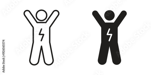 Energized human icons for templates, web design and infographics
