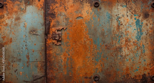 Wallpaper Mural Orange and teal toned grunge metal texture for innovative industrial design backgrounds Torontodigital.ca