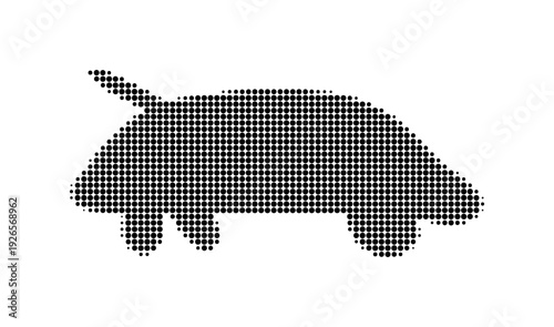 Minimalist Pixel-Style Armadillo Vector Illustration