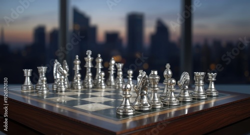 Wallpaper Mural Strategic business planning illustrated with chess pieces representing corporate goals and decision-making in competitive markets Torontodigital.ca