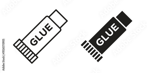 Glue stick icons for templates, web design and infographics
