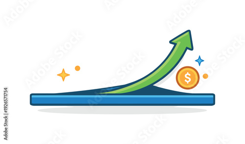 Invisible compounding systems and progress that grows quietly over time without immediate visibility, a smooth upward curve emerging from beneath a