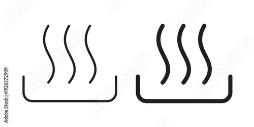 Heat icons for templates, web design and infographics