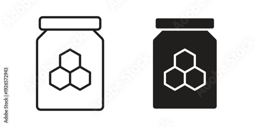 Honey jar icons for templates, web design and infographics