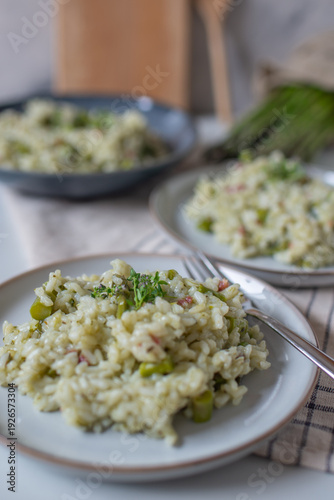 Wallpaper Mural healthy home made Risotto with asparagus beans Torontodigital.ca