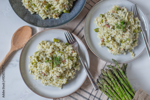 Wallpaper Mural healthy home made Risotto with asparagus beans Torontodigital.ca