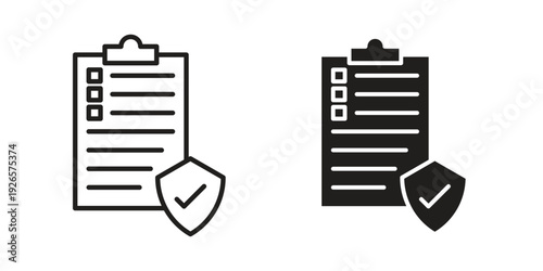 Insurance policy icons for templates, web design and infographics