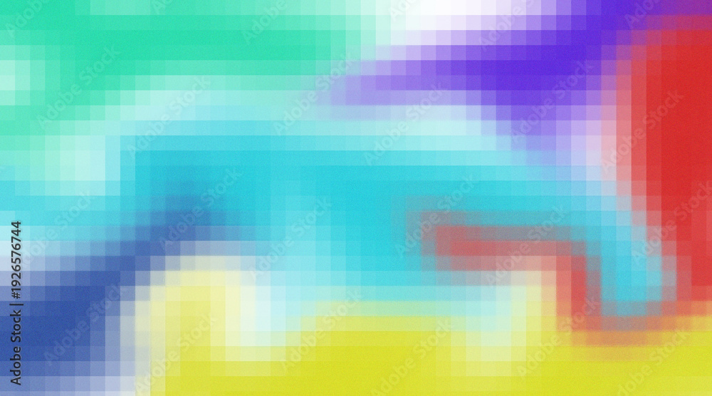Fototapeta premium Abstract blurred gradient mesh background in bright Color with noise and glass effect, Ideal for app presentation, mobile advertising and digital marketing design.