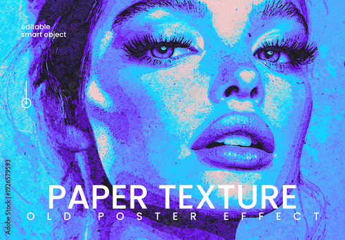 Paper Texture Photo Effect Mockup
