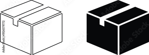 Two cardboard boxes with flaps open on top for shipping and storage purposes