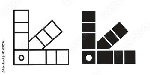 Swatches icon concept. Thin line symbol. Vector illustration isolated. Editable stroke.