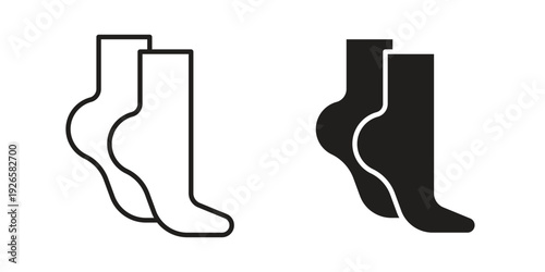 Tiptoe feet icon concept. Thin line symbol. Vector illustration isolated. Editable stroke.