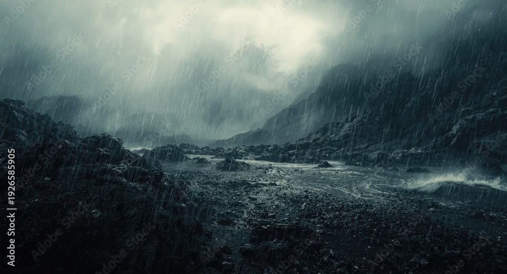 Obraz premium Moisture motion as the driver of rainfall events