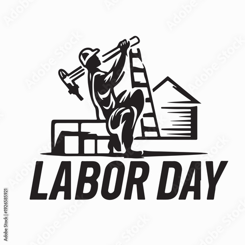 Labor Day Logo Vector Concept Illustration Design United Workers Holiday Celebration