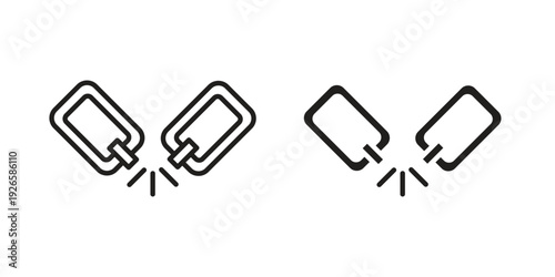 Weak icon concept. Thin line symbol. Vector illustration isolated. Editable stroke.
