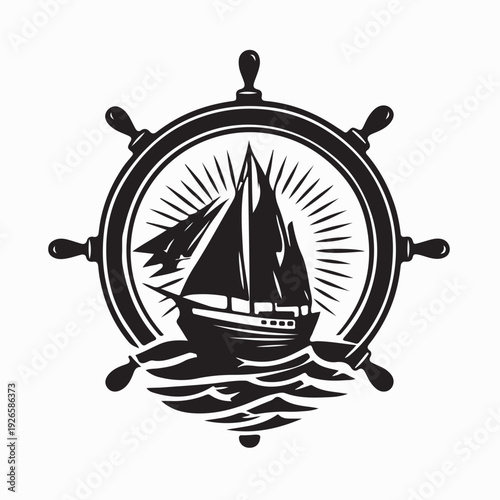 Pirate Skull with Crossbones and Swords Vector Logo Illustration