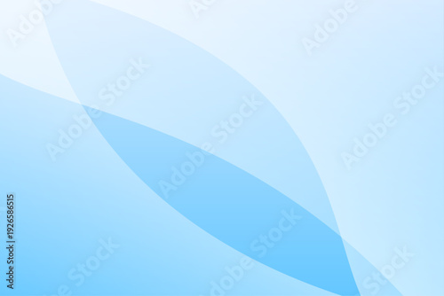 水色のグラデーションと曲線ウェーブの抽象背景デザイン素材