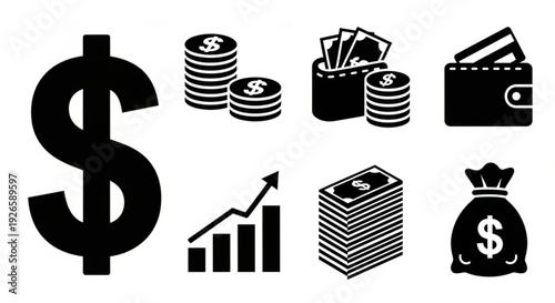 Set of business and finance vector icons
