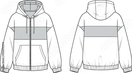 Fashion CAD Drawing Flat Vector Illustration of Women's Racerback Crop Top, Elegant Bodysuits, High Low Skirt, Handkerchief Dress, and Tote Bag (22 words)