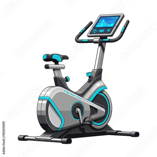 Modern Stationary Exercise Bike with Digital Display for Home Gym Workout