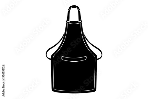 kitchen apron icon, Apron silhouette vector.