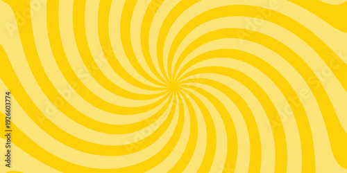 Yellow abstract background with light of sunburst. yellow starburst with halftone. sun ray retro background with flash