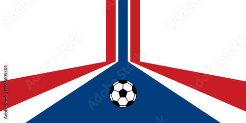 Futuristic soccer background with abstract geometric patterns and dynamic lines, Football tournament championship 2026, Vector illustration, Flat design. 