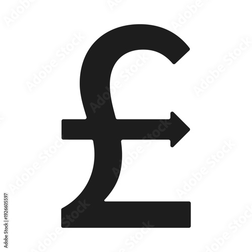 Rounded British Pound Money Transfer Arrow