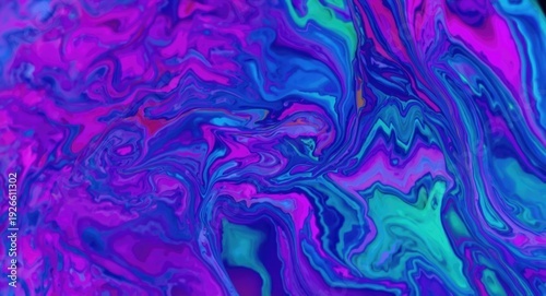 Colorful flowing liquid acid texture with abstract marbled background